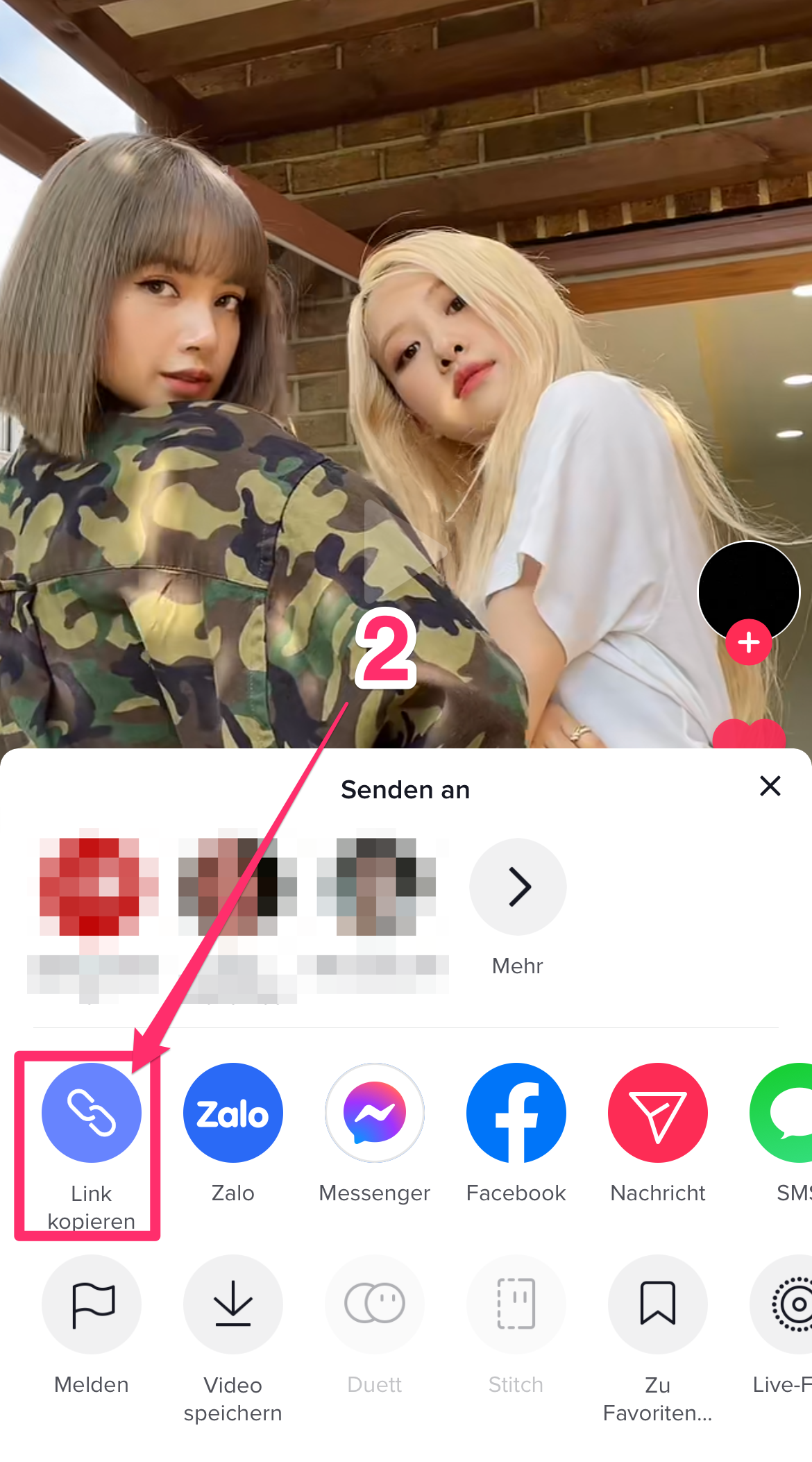 How to download video from TikTok - mobile screenshot step 2