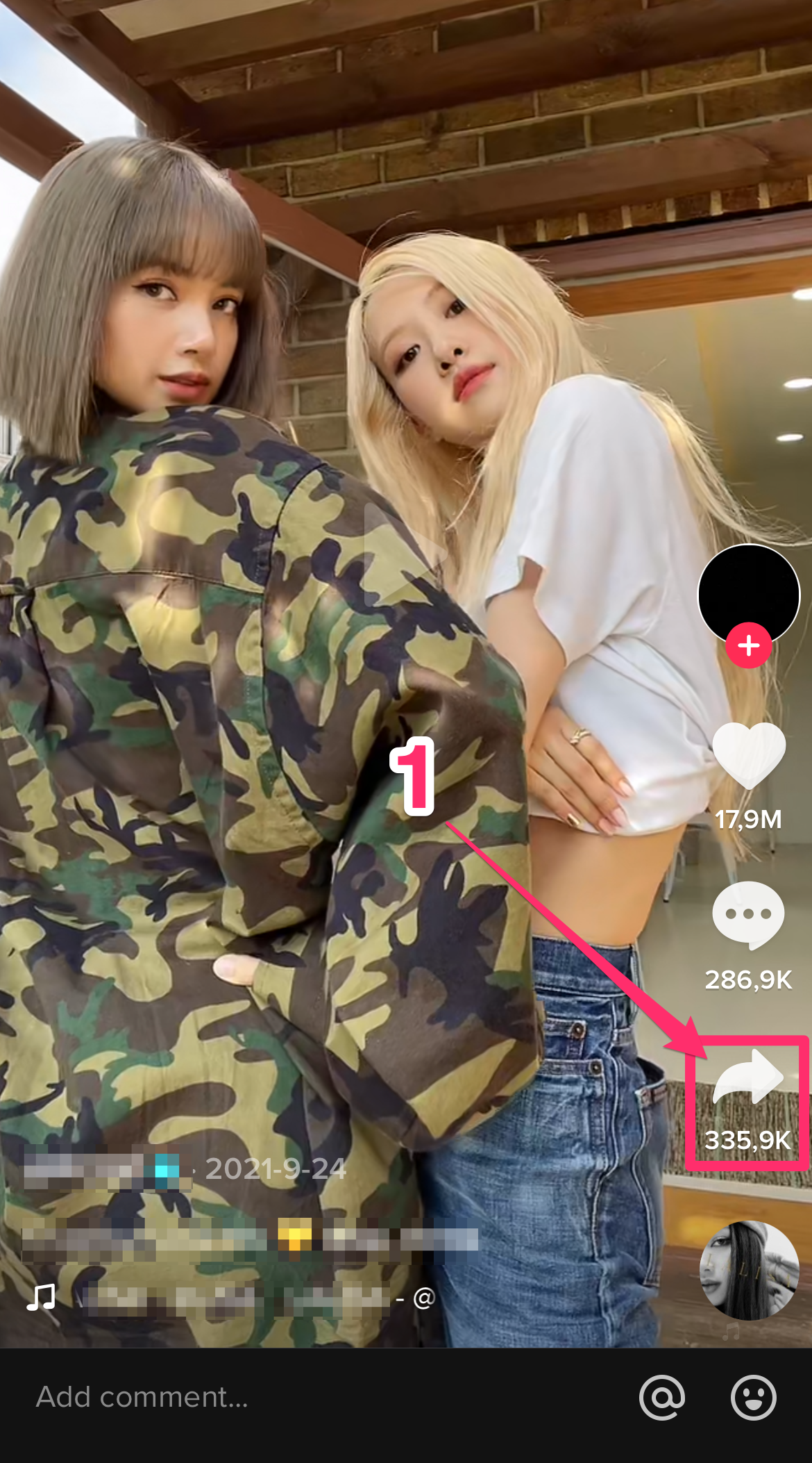 How to download video from TikTok - mobile screenshot step 1