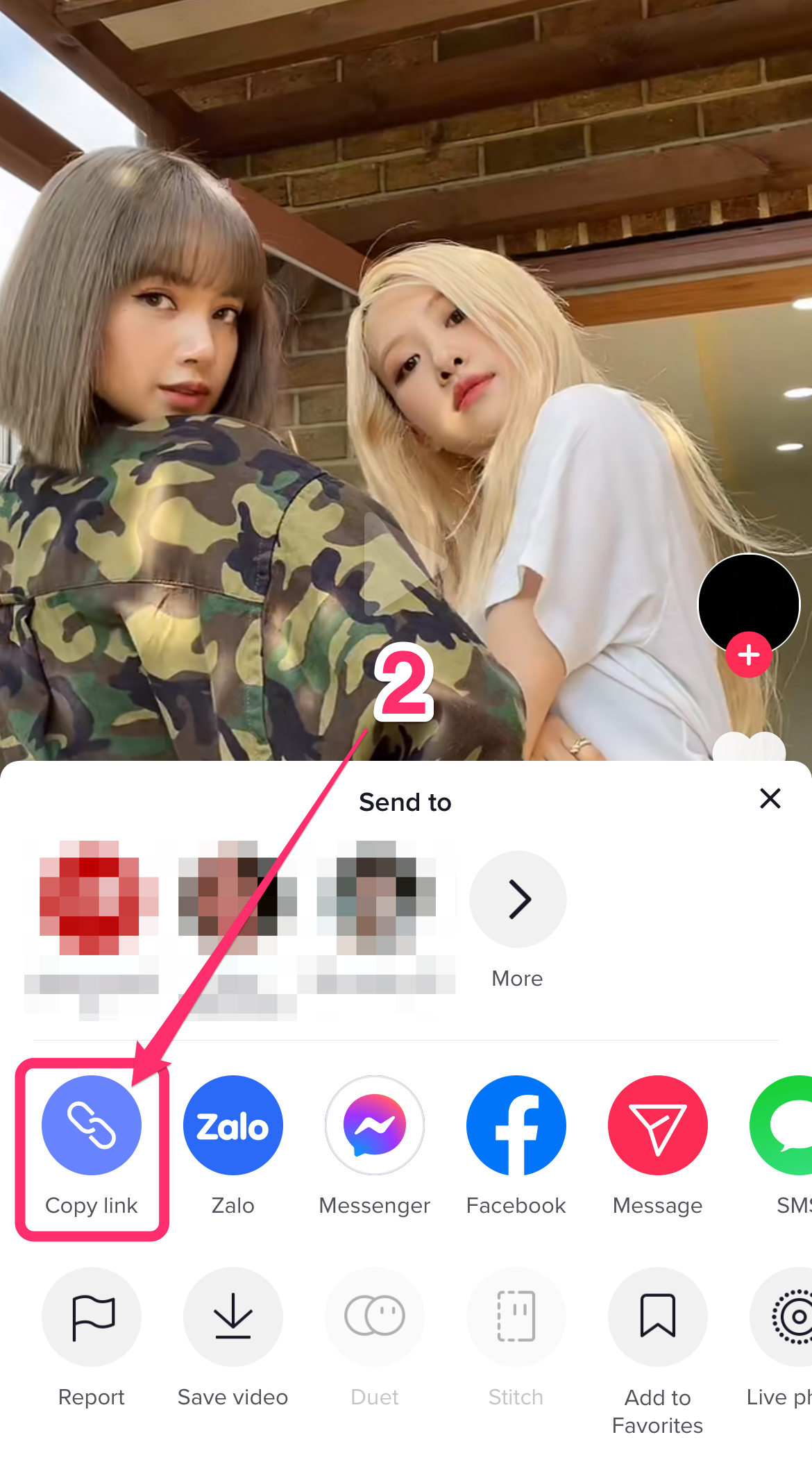 How to download video from TikTok - mobile screenshot step 2