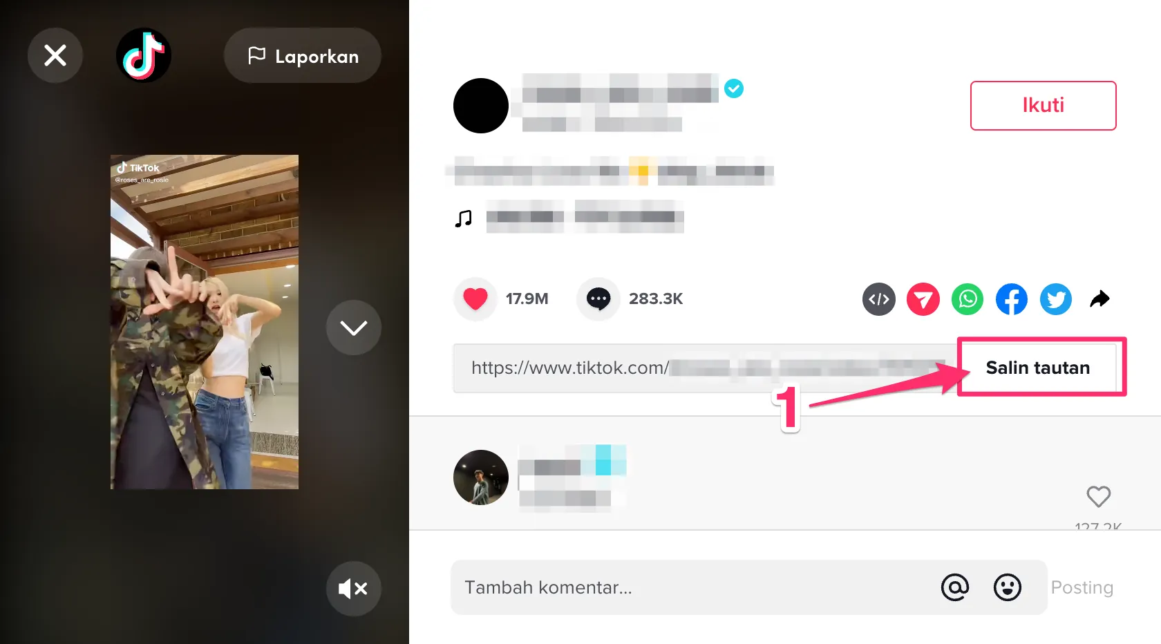 Klik Salin tautan.