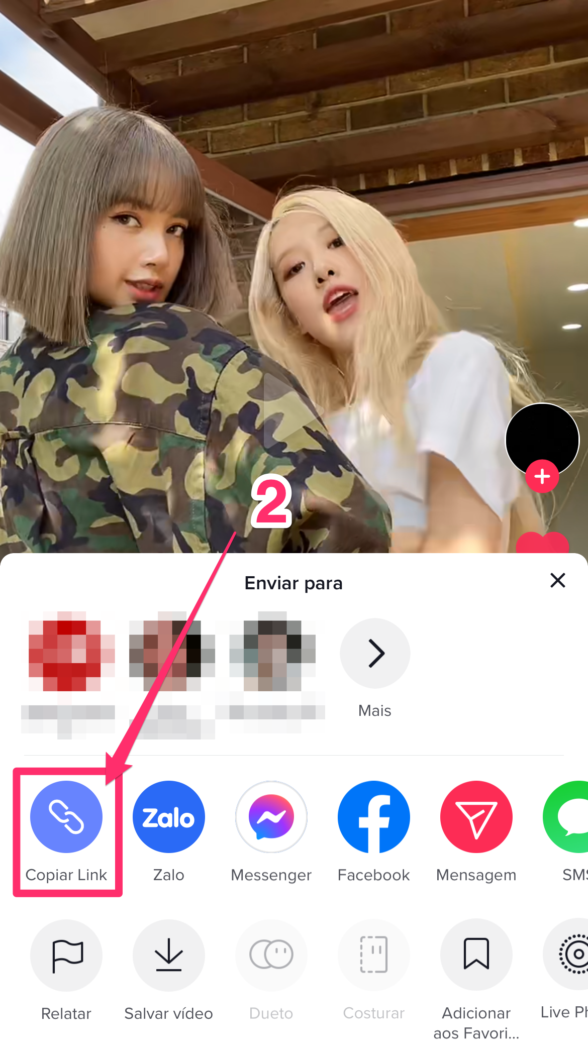 How to download video from TikTok - mobile screenshot step 2