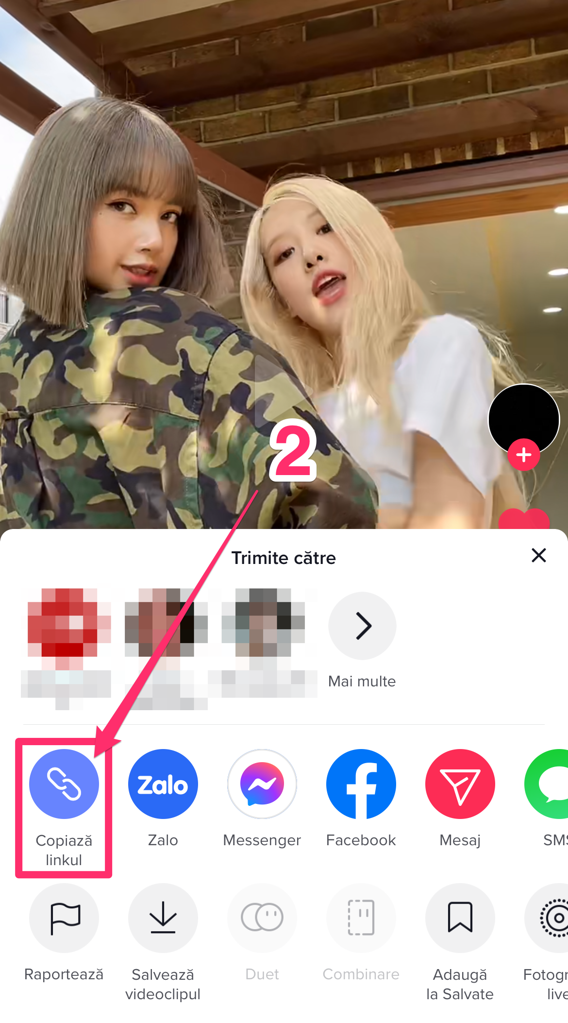 How to download video from TikTok - mobile screenshot step 2